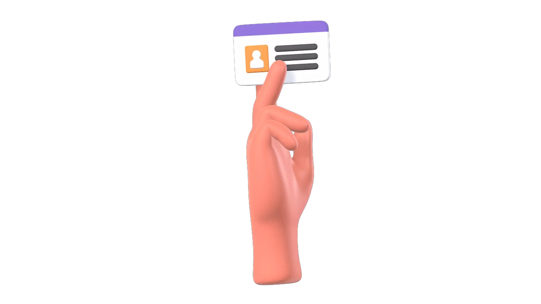 Holding ID Card 3D Graphic