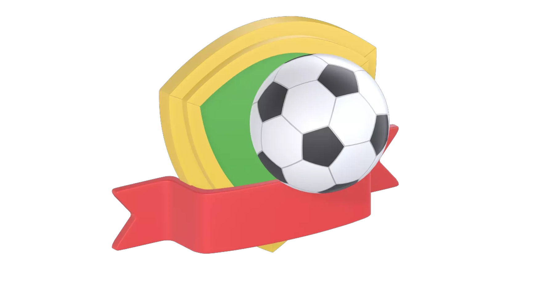 Football Badge 3D Graphic