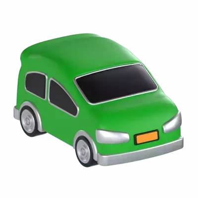 Electric Car 3D Graphic