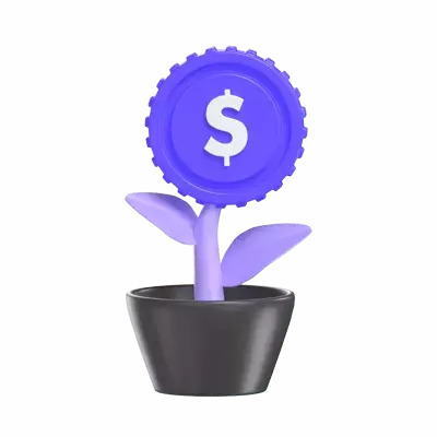 Money Plant 3D Graphic