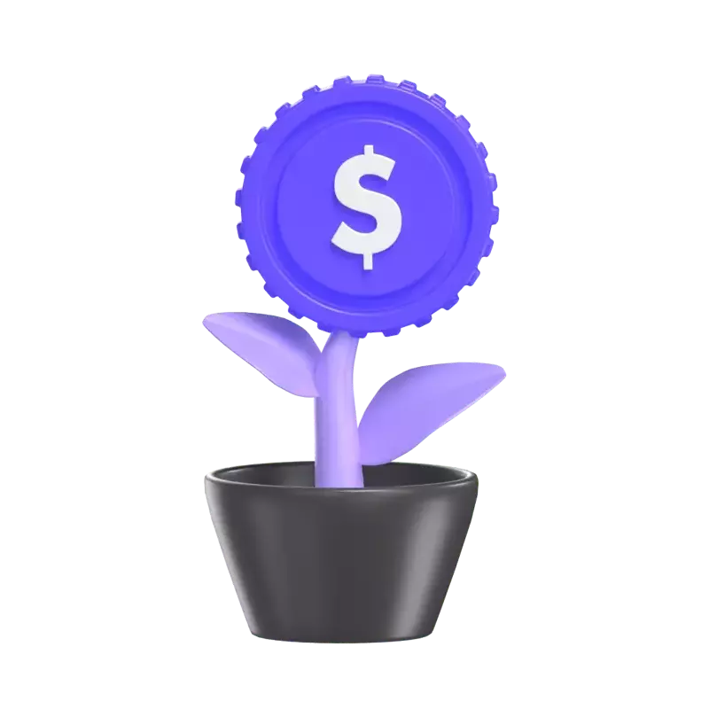 Money Plant 3D Graphic