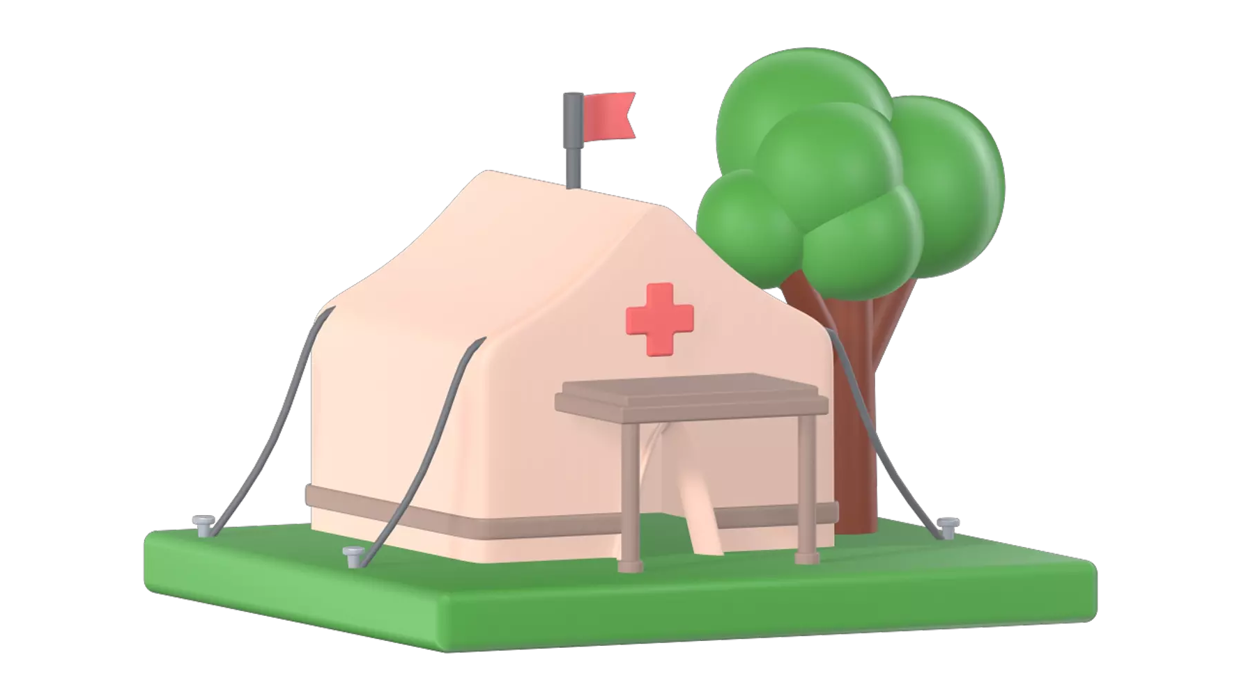 Medical Camp 3D Graphic