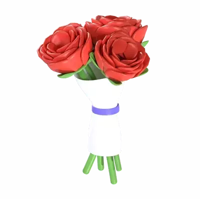 Rose Bouquet 3D Graphic