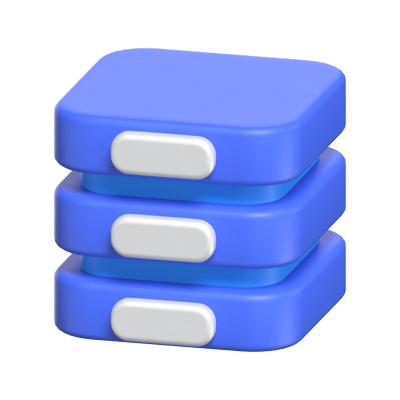 3D Storage Server Icon 3D Graphic