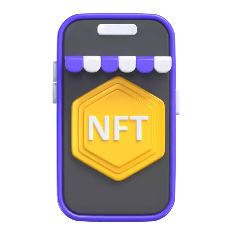 NFT Marketplace 3D Graphic