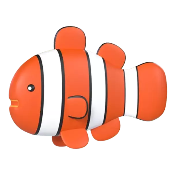 Clown Fish 3D Graphic