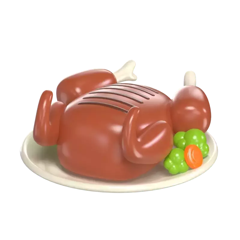 Grilled Turkey 3D Graphic