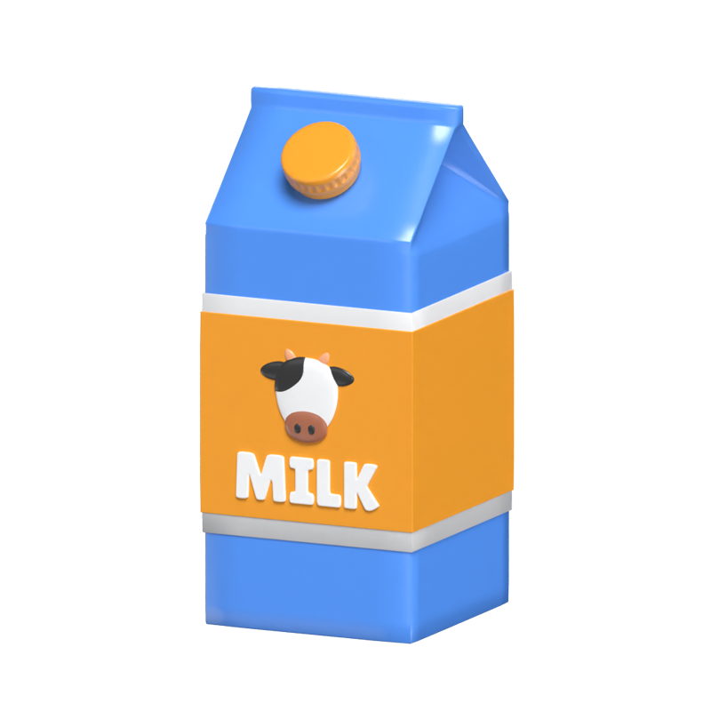 3D Milk Box Delicias lácteas 3D Graphic