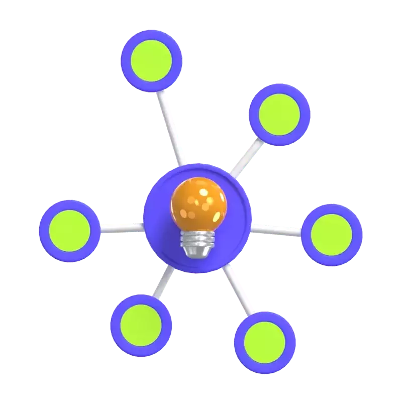 Mind Mapping 3D Graphic