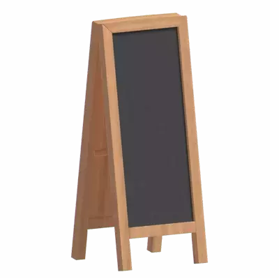 3d Stading Plane Chalk Board Sign 3D Graphic