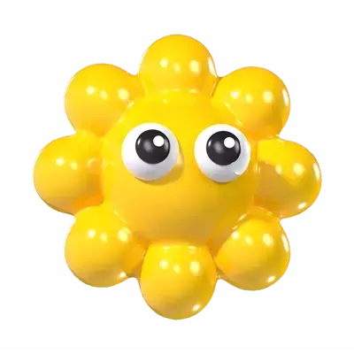 Sun Balloon 3D Graphic