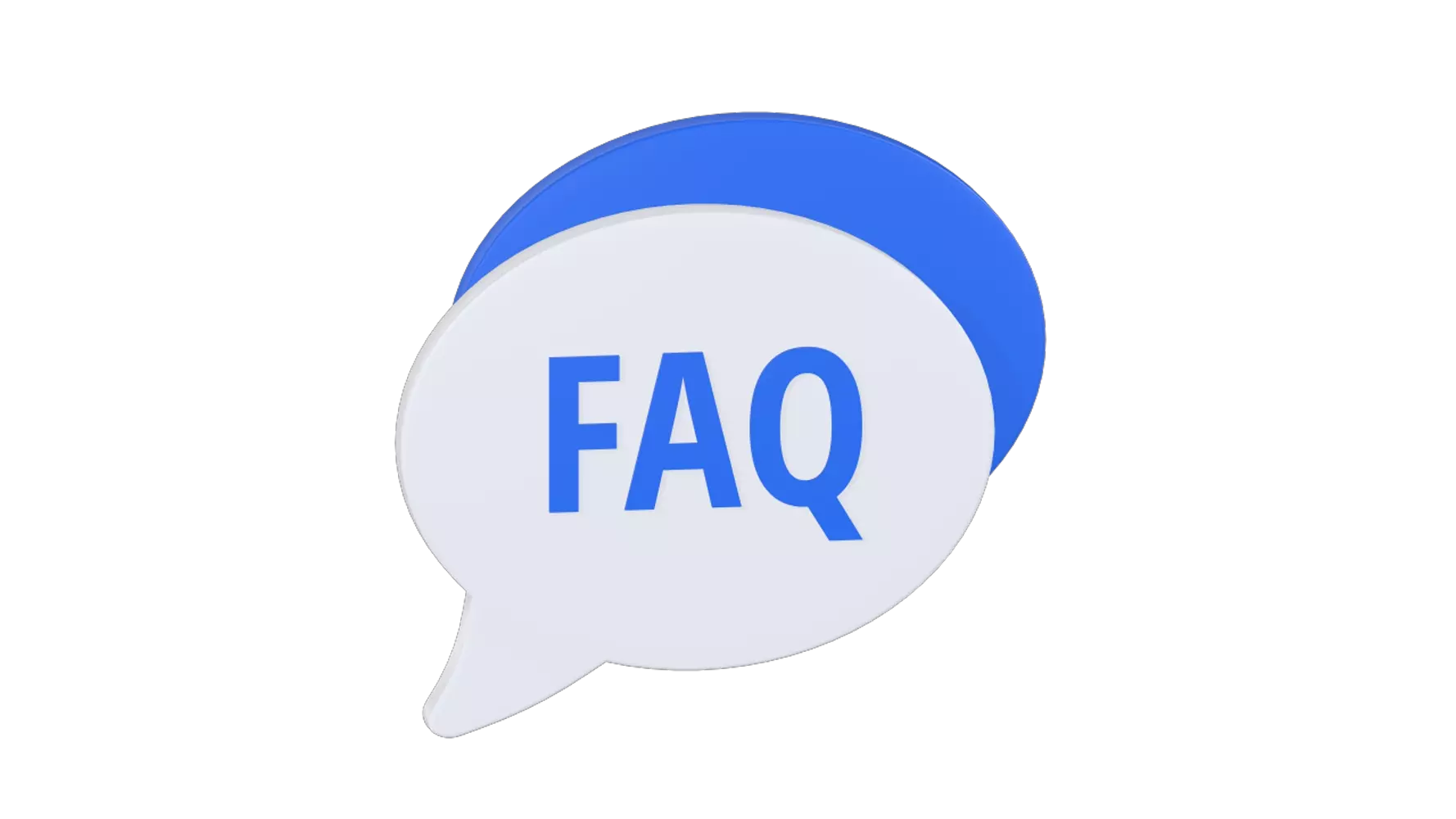 FAQ Chat 3D Graphic