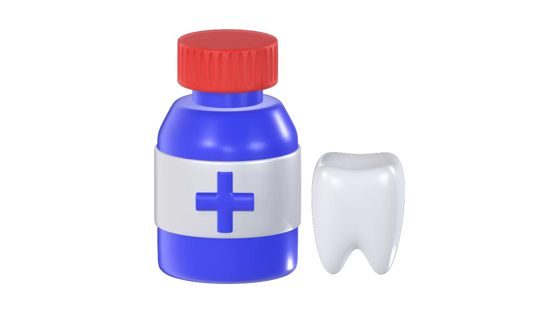 Tooth Medicine 3D Graphic