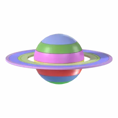 Saturn Planet  3D Graphic
