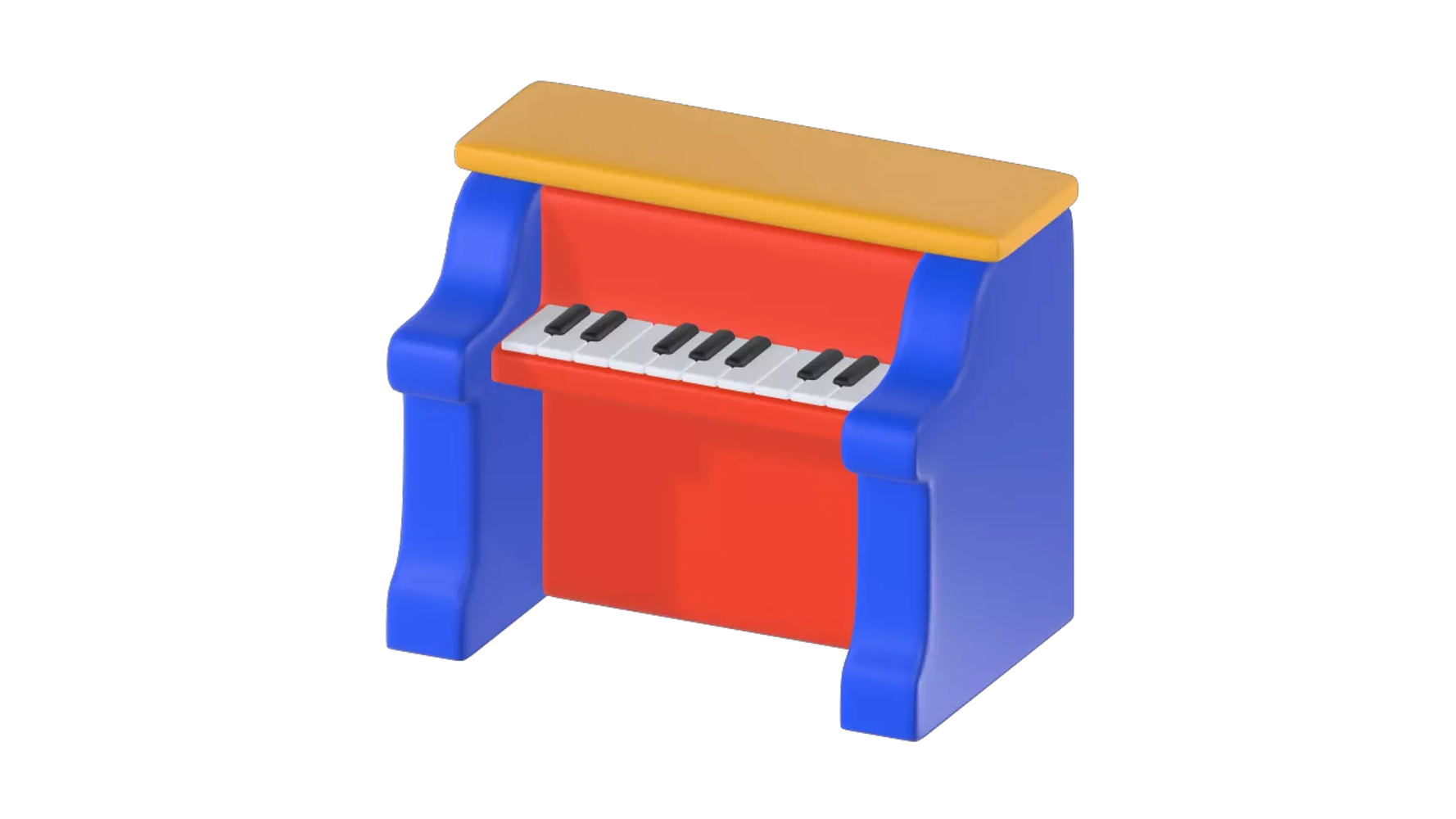 Piano Rigged 3D Graphic