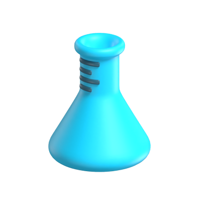 Lab Flask 3D Icon Model For Science 3D Graphic