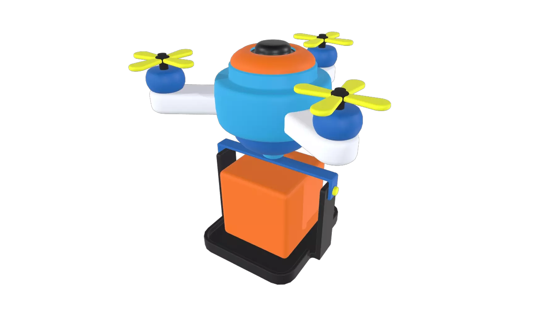 Drone Delivery 3D Graphic