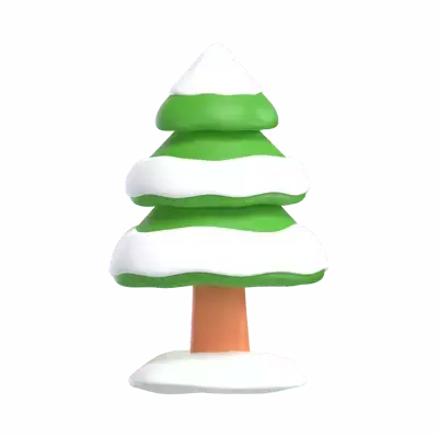 Verschneiter Tannenbaum 3D Graphic