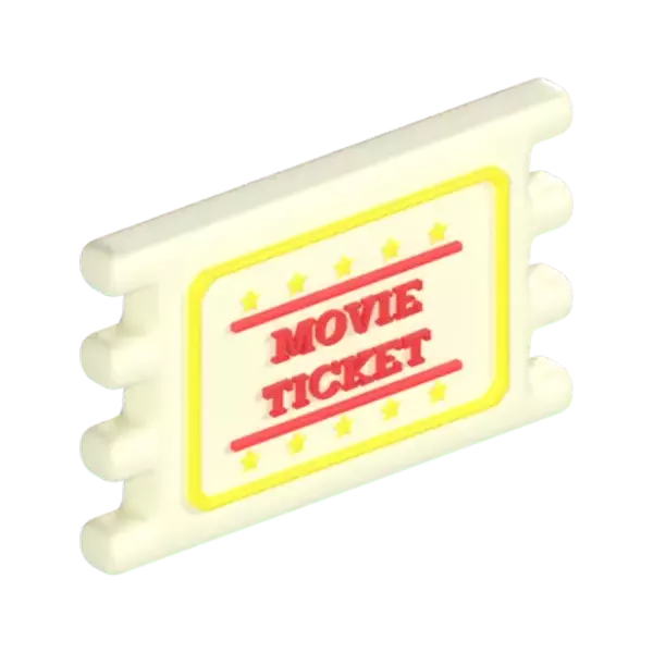 Movie Ticket 3D Graphic
