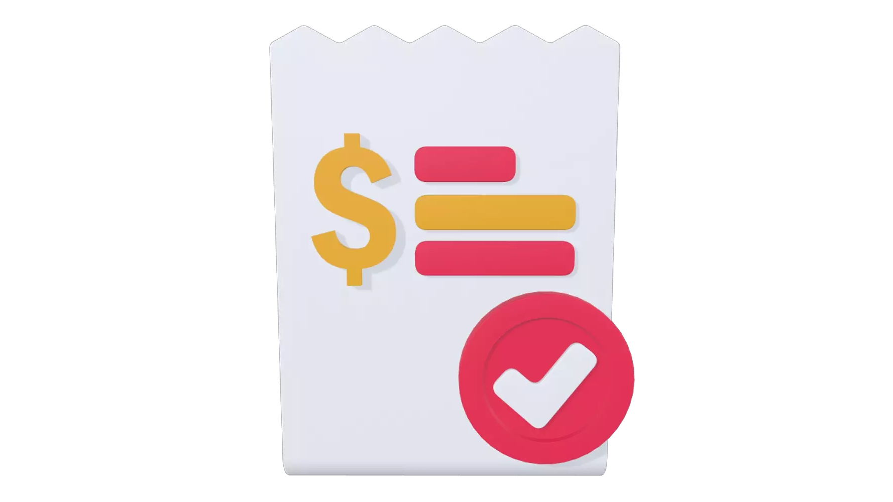Payment Paper 3D Graphic