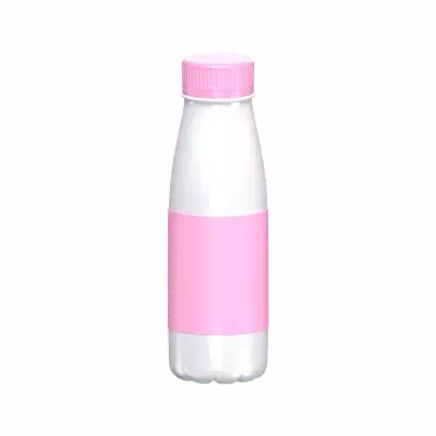 3D Yogurt Bottle To Drink On The Go 3D Graphic