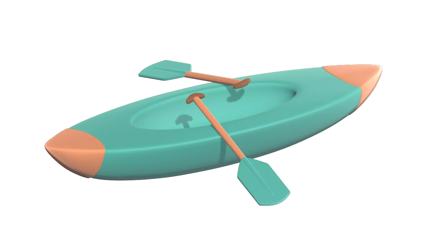 Canoeing 3D Graphic