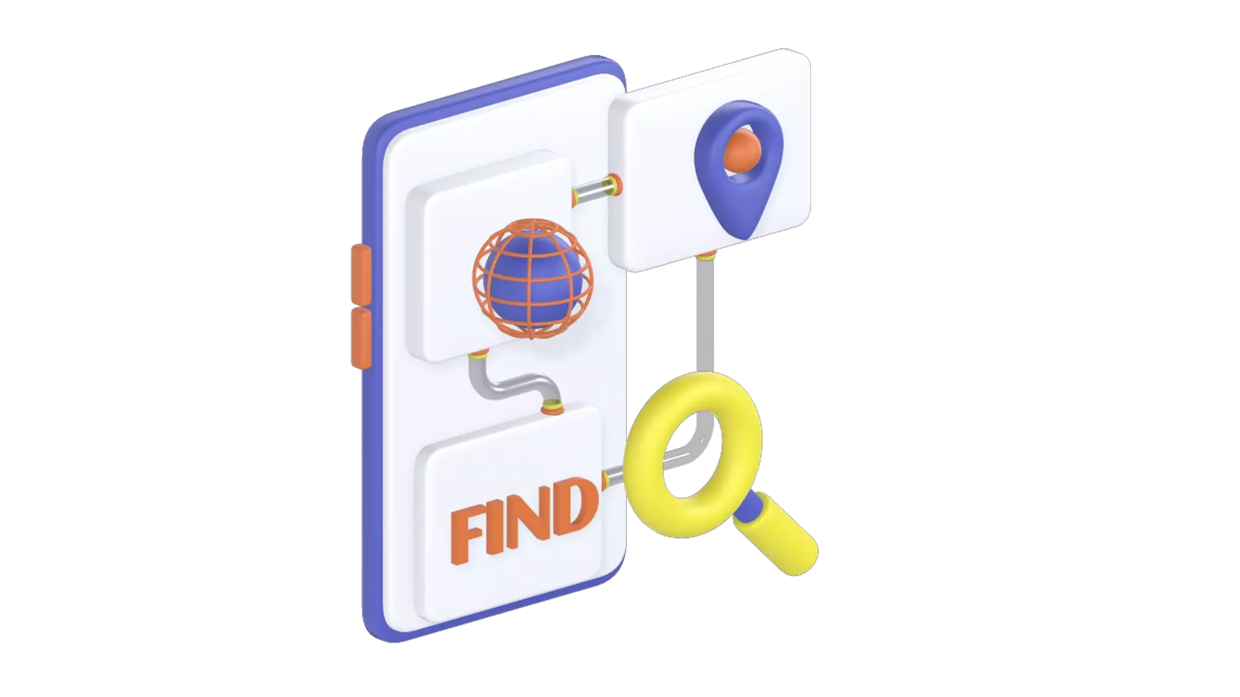 Search Online Location 3D Graphic