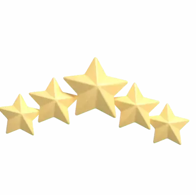 Five Star Rating 3D Graphic