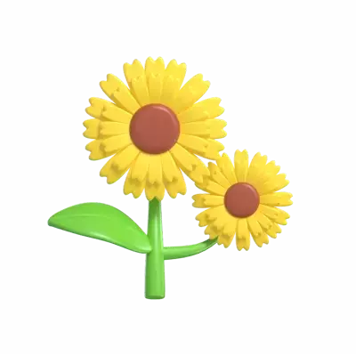 Sunflower 3D Graphic