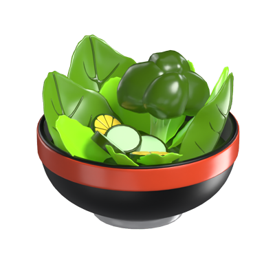 3D Green Vegetables Fresh Nutrient Boost 3D Graphic