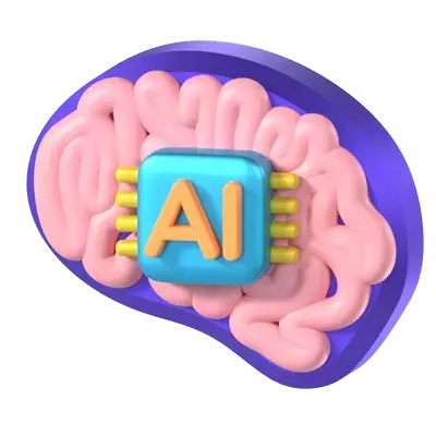 Brain AI 3D Graphic