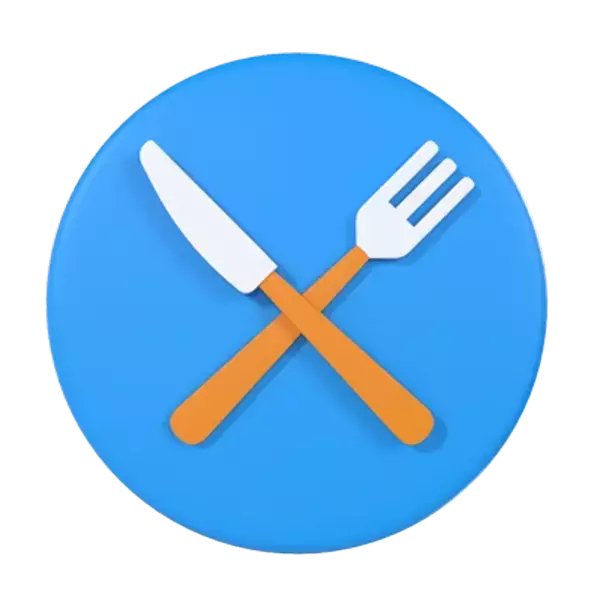 Fork And Knife 3D Graphic