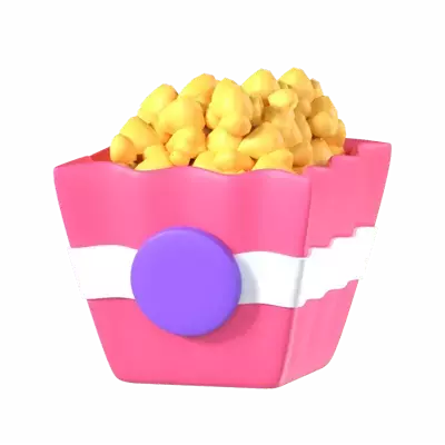 Popcorn 3D Graphic