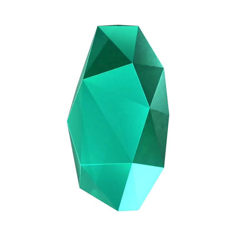Oval Shaped Beautiful 3D Diamond 3D Graphic