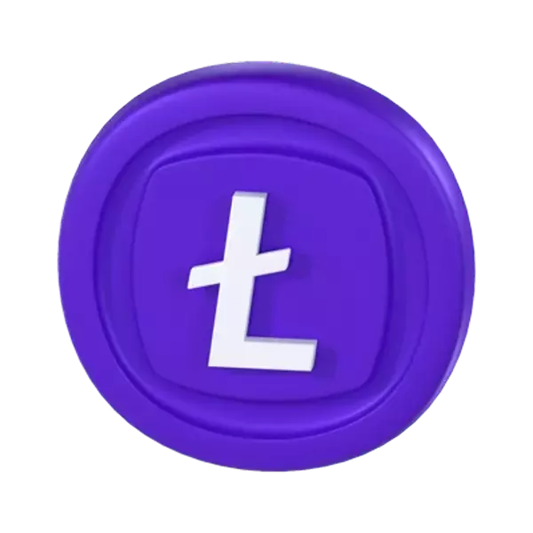 Lite Coin 3D Graphic