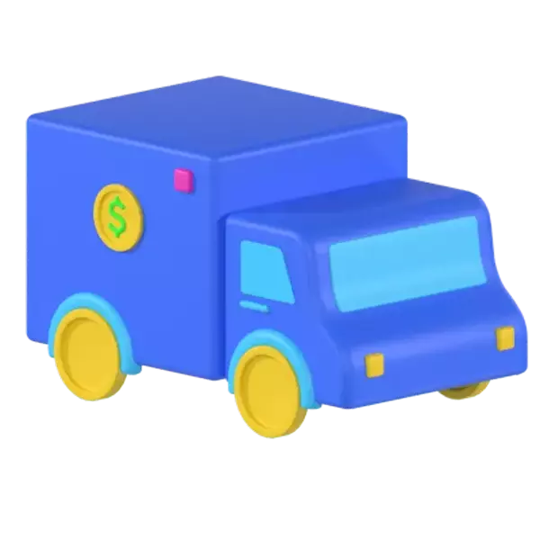 Money Truck 3D Graphic