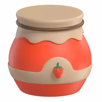 Strawberry Jam 3D Graphic