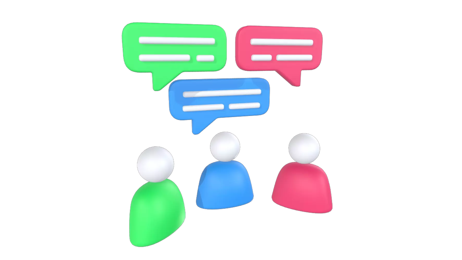 Group Chat 3D Graphic