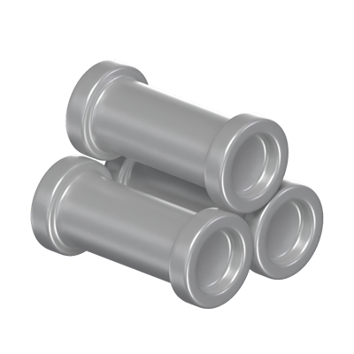 3D Construction Pipes Icon Model 3D Graphic
