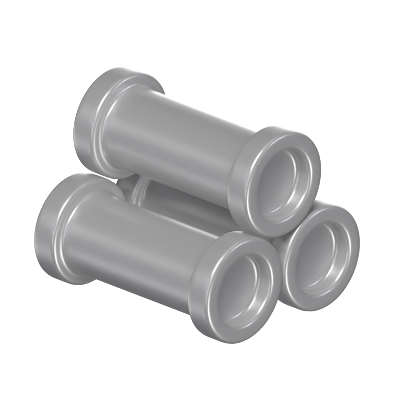 3D Construction Pipes Icon Model 3D Graphic