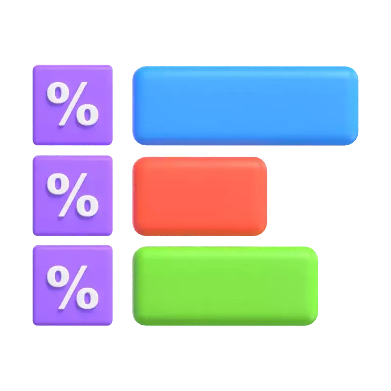 Performance Chart 3D Graphic