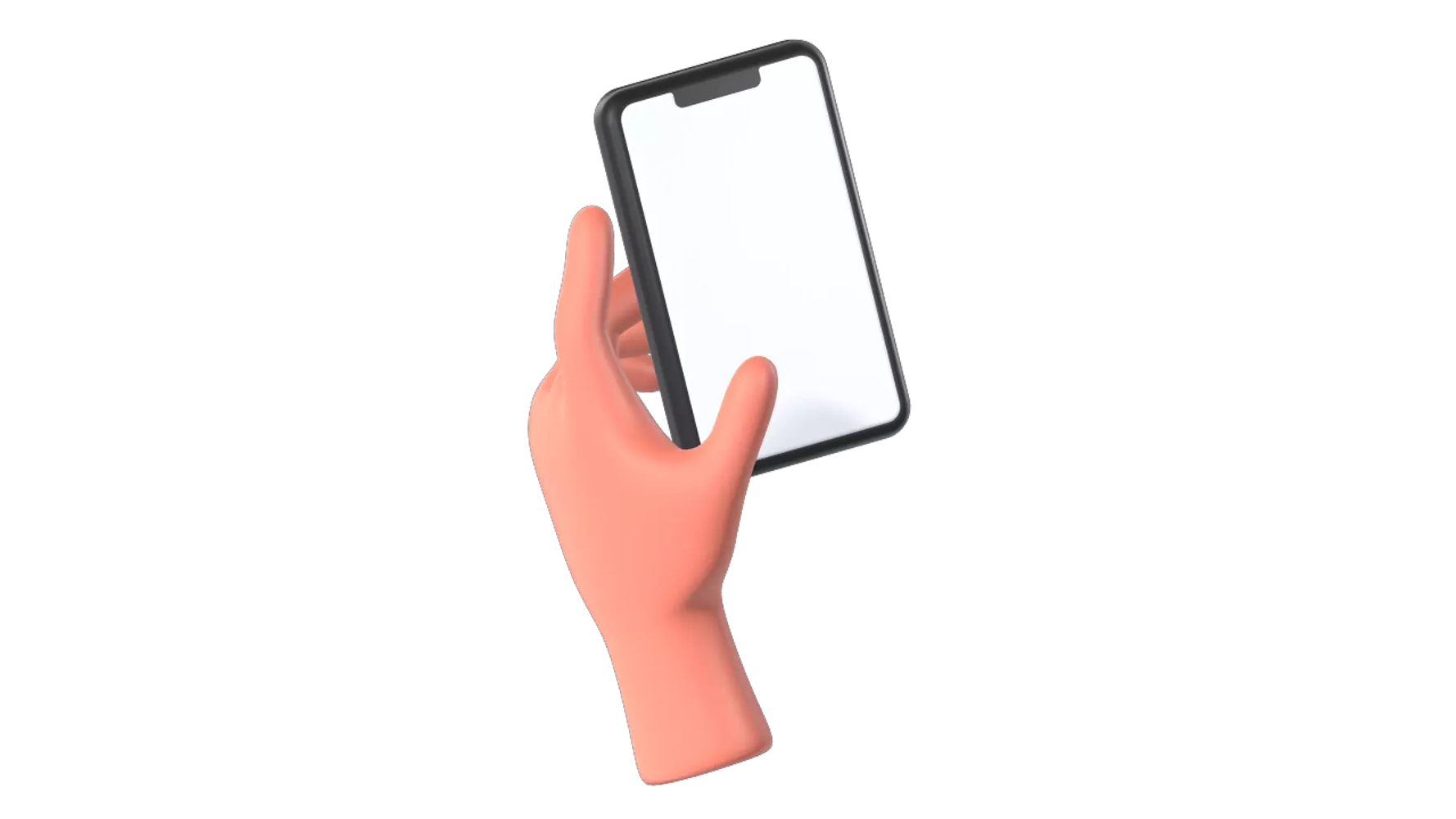 Holding Phone 3D Graphic