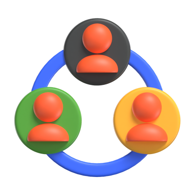 People Network 3D Icon Model 3D Graphic