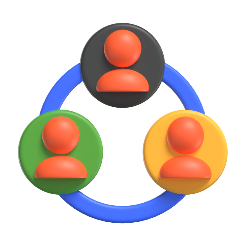 People Network 3D Icon Model 3D Graphic