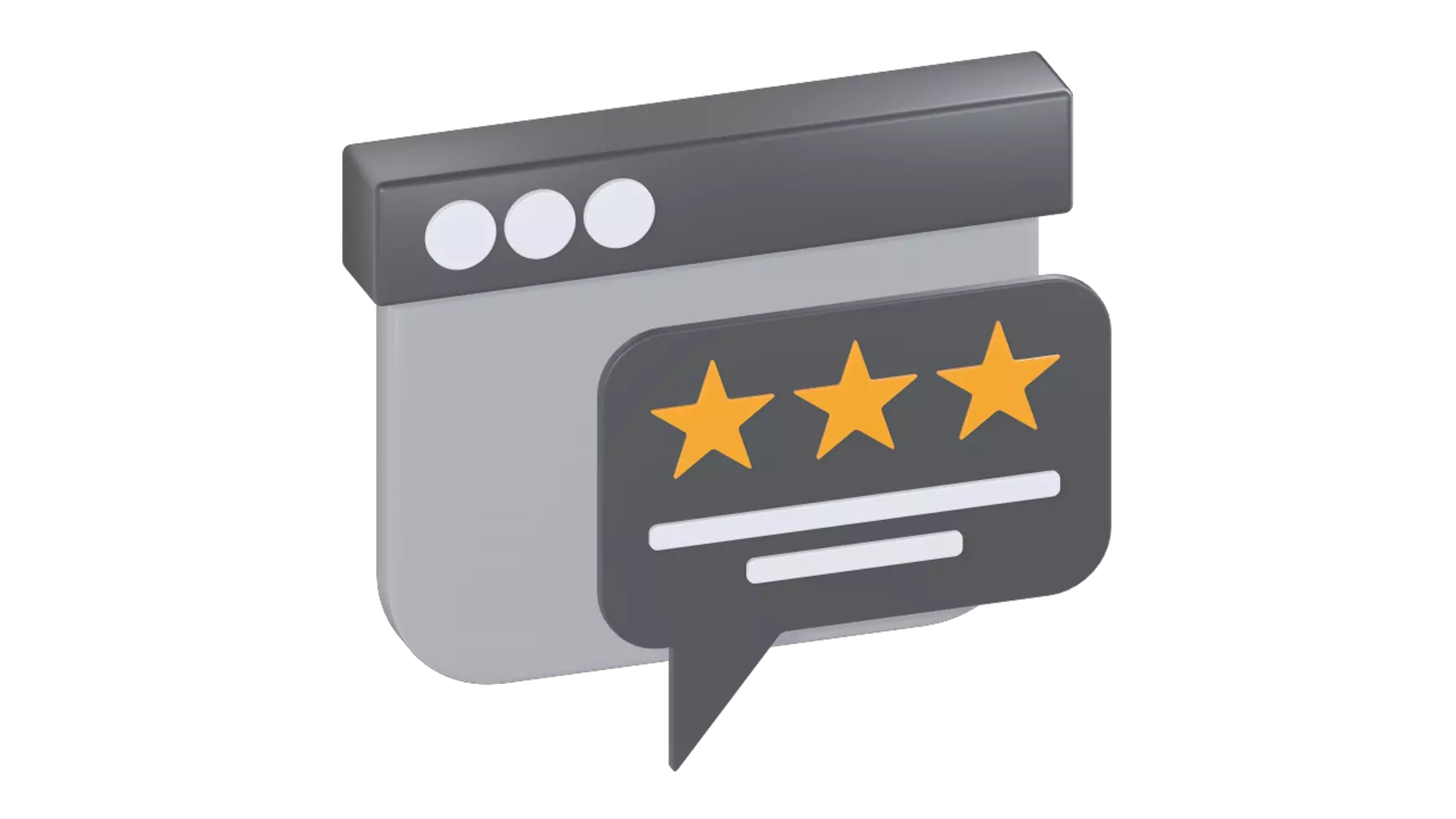Customer Reviews 3D Graphic