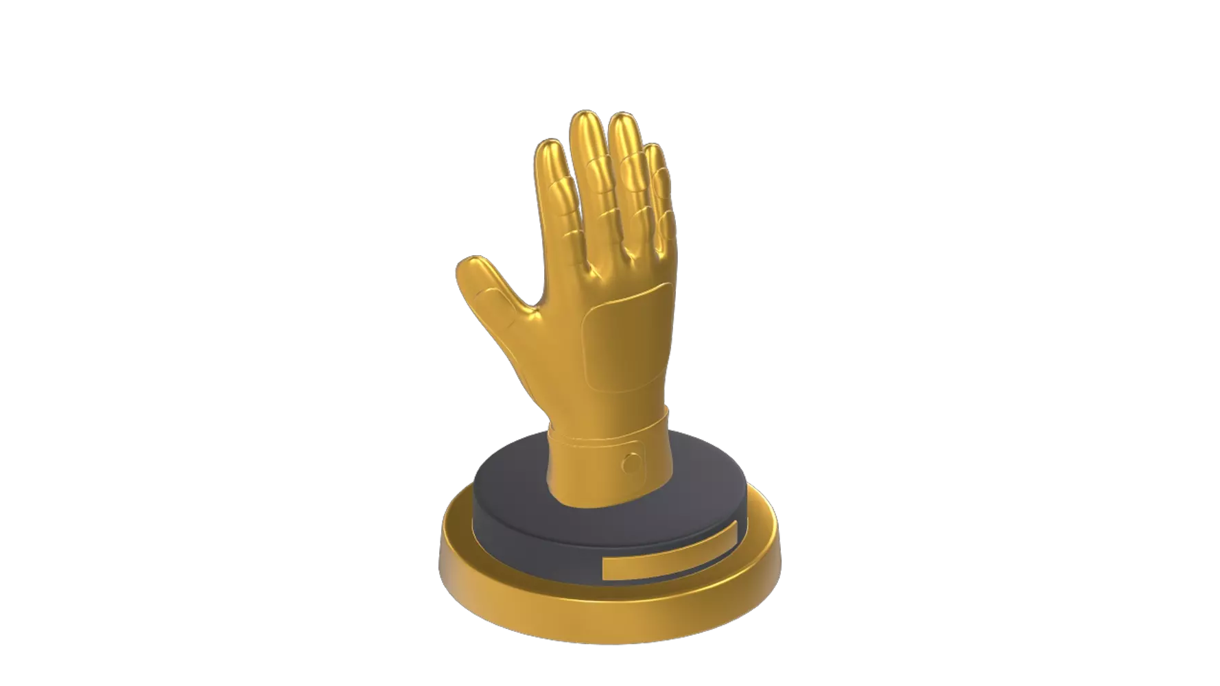 Goldener Handschuh 3D Graphic