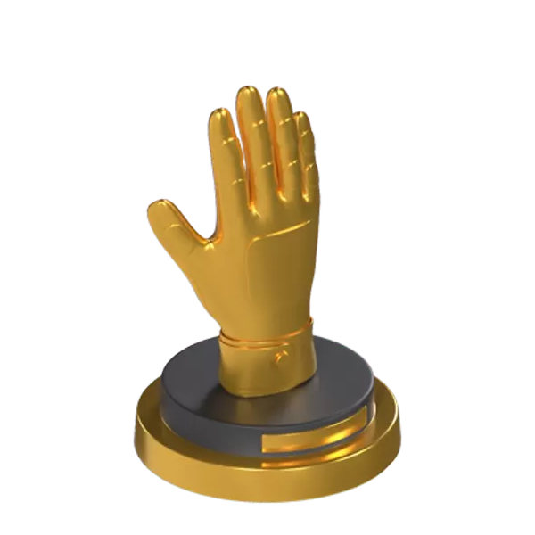 Golden Glove 3D Graphic
