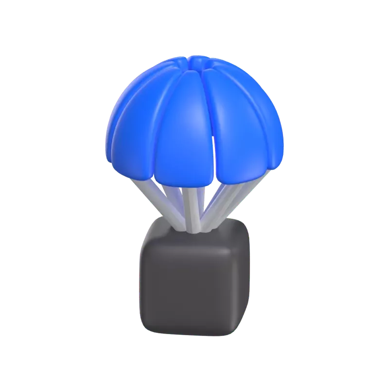 3D Supplies Parachute Icon Model 3D Graphic