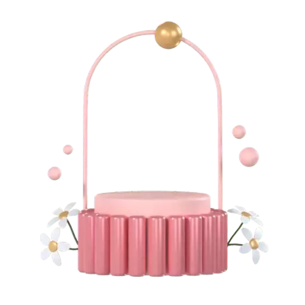 Flower Podium 3D Graphic