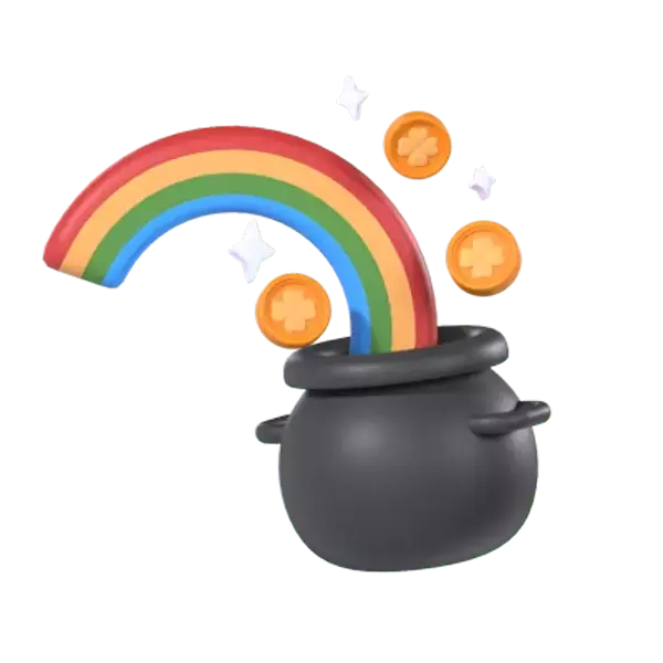 Rainbow Cauldron 3D Graphic